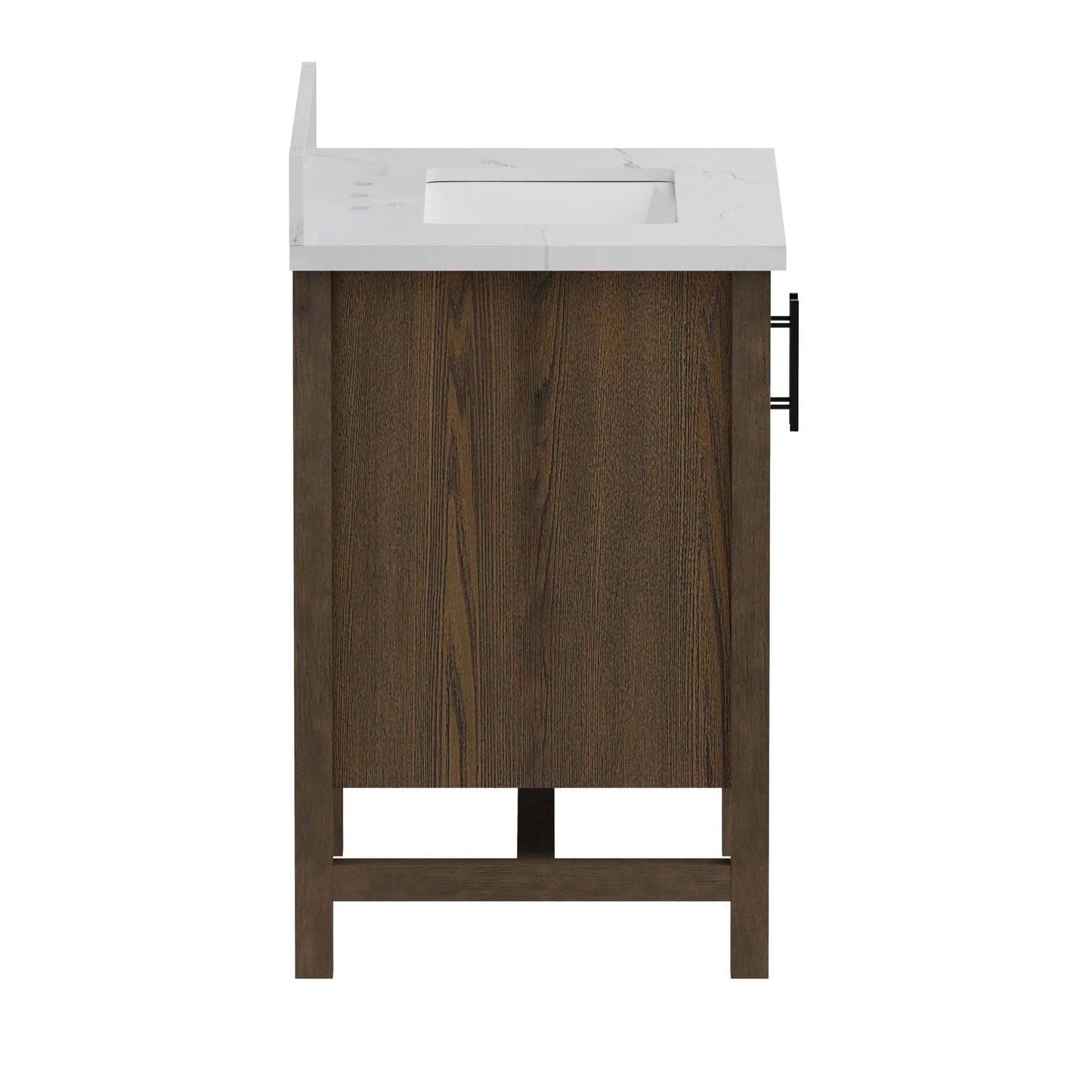 Solon 30“ Vanity Family Set with Calacatta Sintered Stone Top Horizon Tile