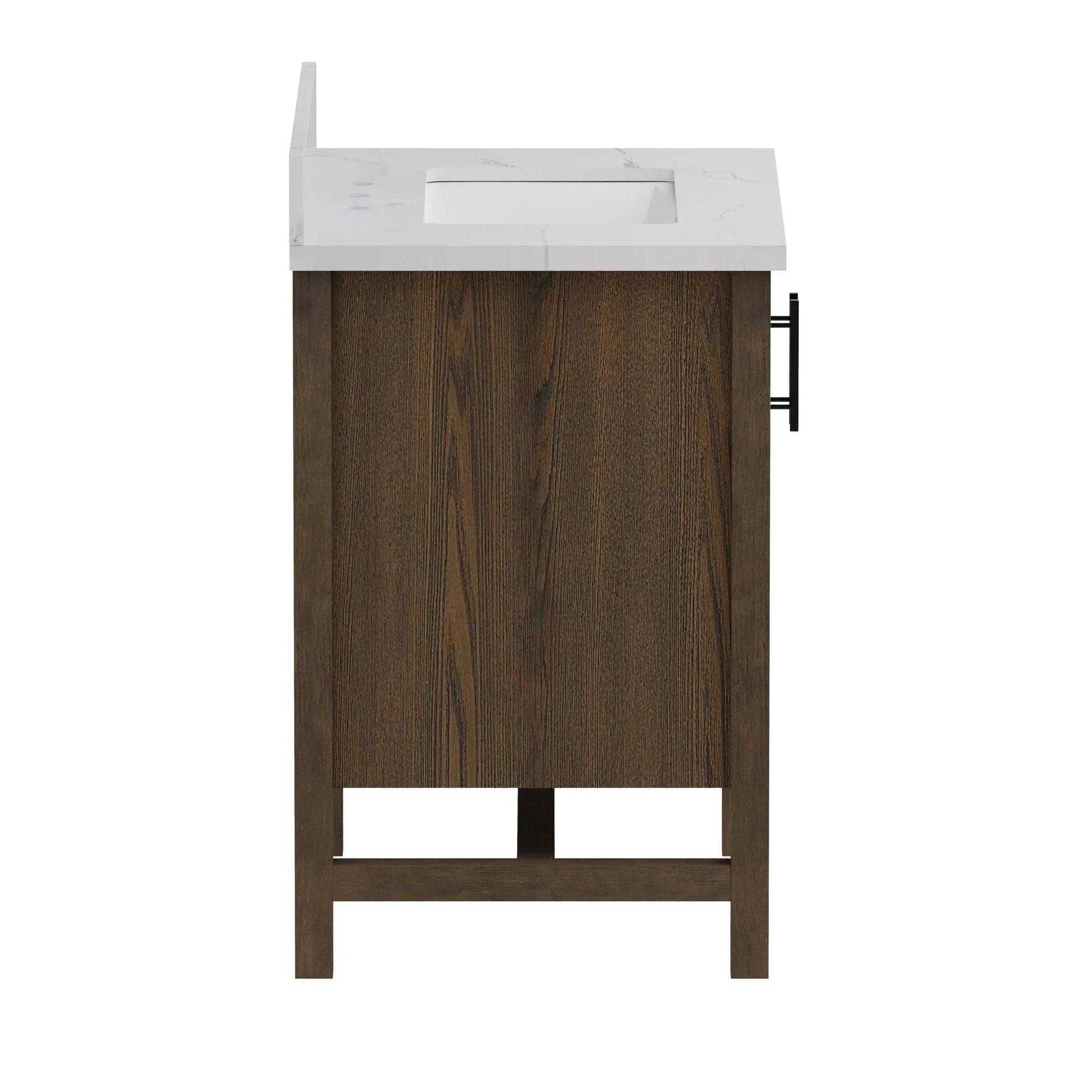 Solon 30“ Vanity Family Set with Calacatta Sintered Stone Top Horizon Tile