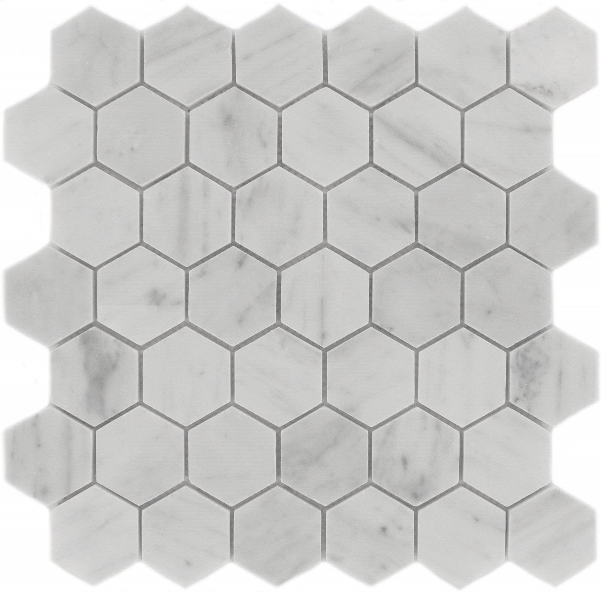 Carrara White Hexagon Stone Polished Tile Horizon Tile