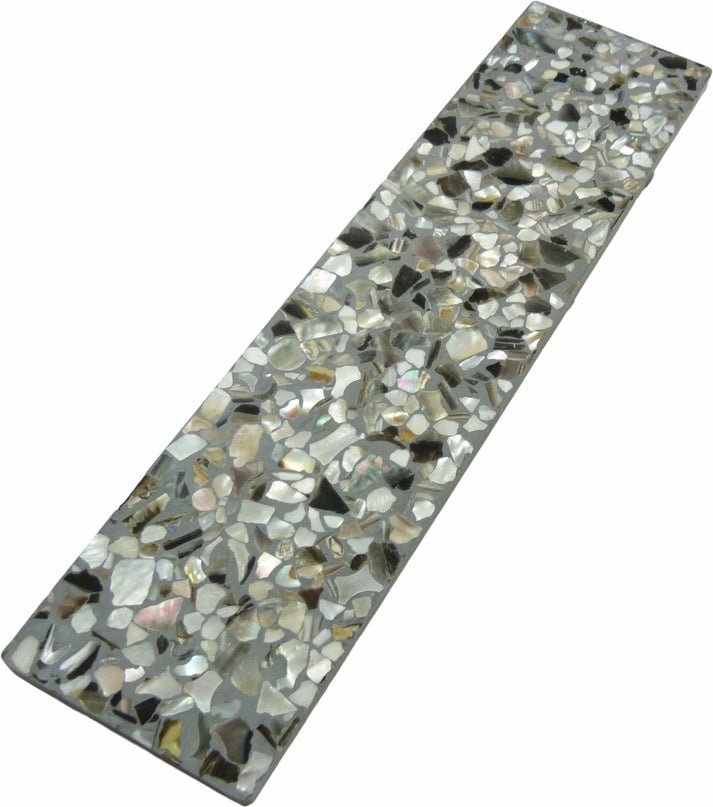 Aquaterra Black Brick Terrazzo and Shell Polished Tile | Oasis Tile