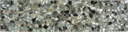 Aquaterra Black Brick Terrazzo and Shell Polished Tile Matrix Mosaics