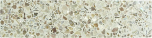 Aquaterra White Brick Terrazzo and Shell Polished Tile Matrix Mosaics