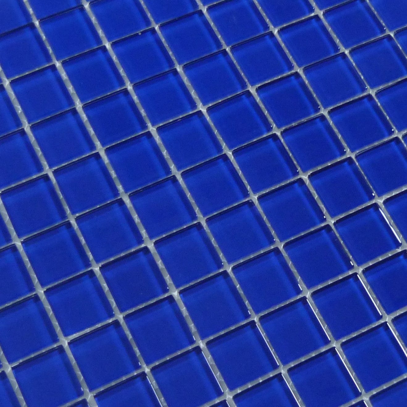 Crushed Velvet Blue 1x1 Glossy Glass Tile Matrix Mosaics
