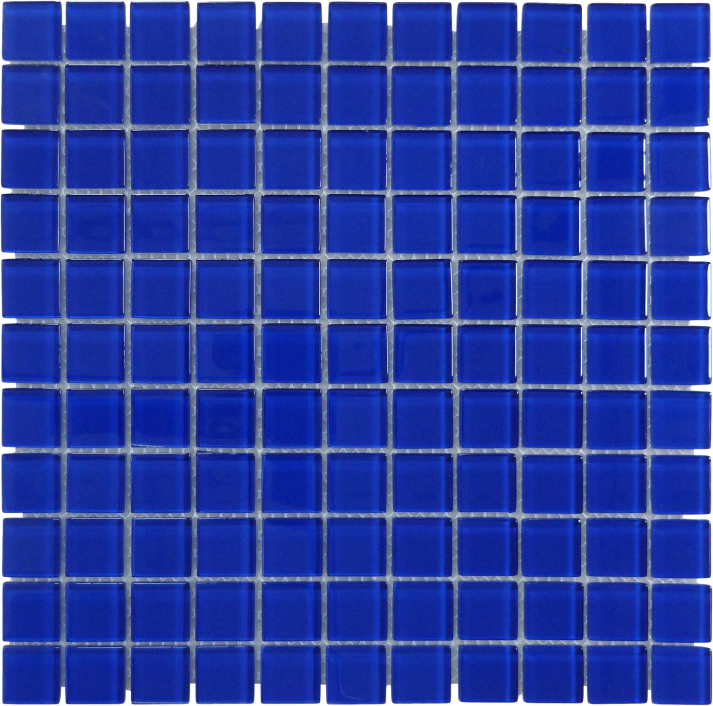 Crushed Velvet Blue 1x1 Glossy Glass Tile Matrix Mosaics