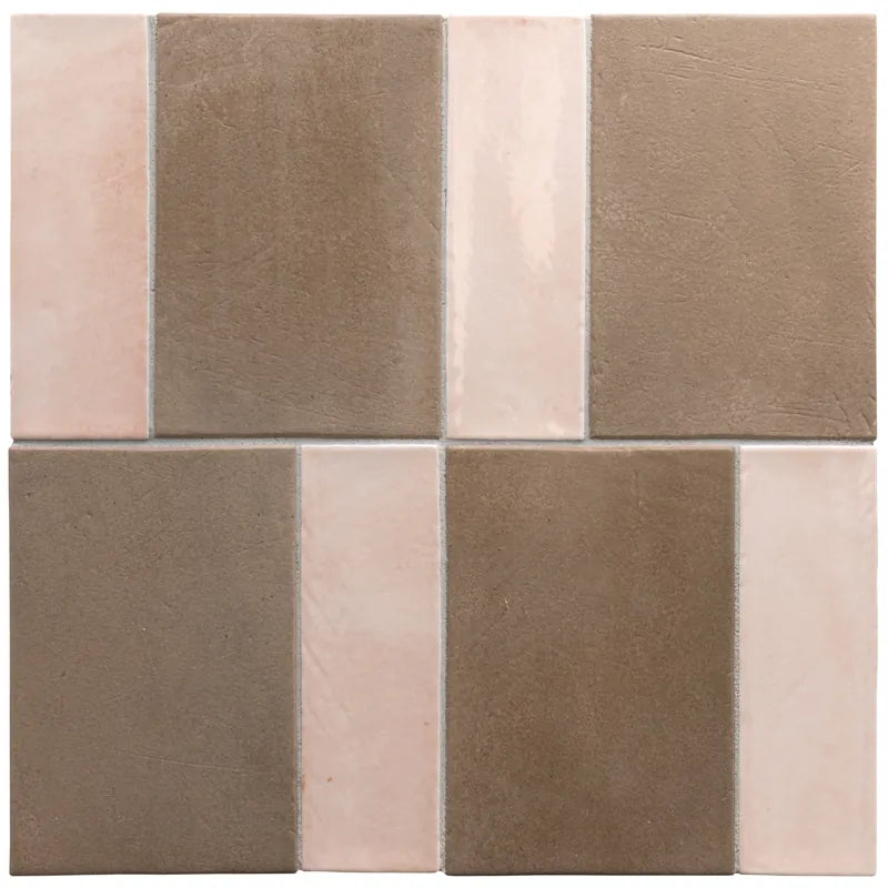 Duetto Brown Matte 4×6 Porcelain Tile Matrix Mosaics