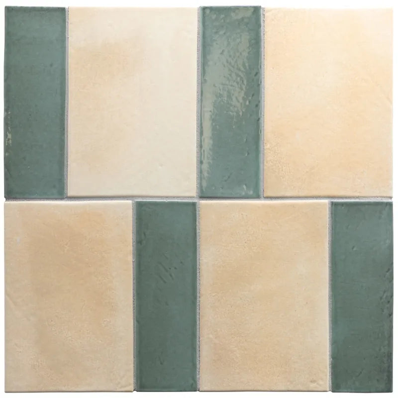 Duetto Desert  Beige Matte 4×6 Porcelain Tile Matrix Mosaics