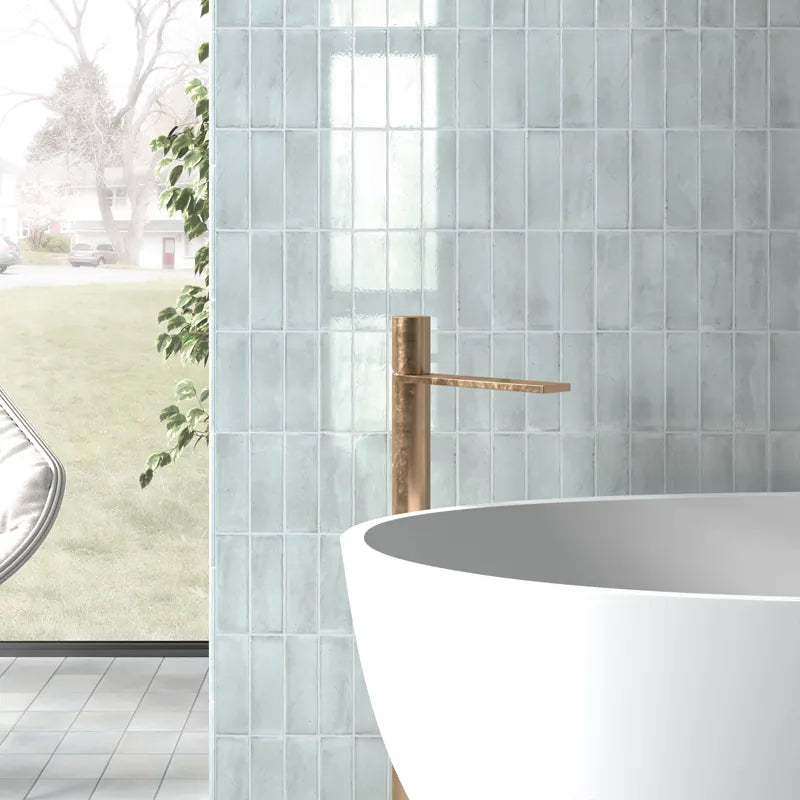 Duetto Ether Blue Matte 4×6 Porcelain Tile Matrix Mosaics