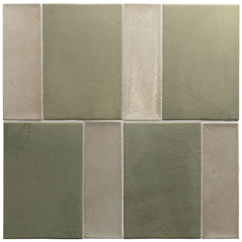 Duetto Forest Green Matte 4×6 Porcelain Tile Matrix Mosaics