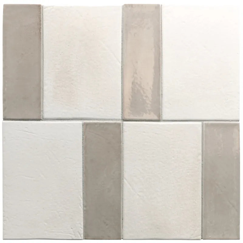 Duetto White Matte 4×6 Porcelain Tile Matrix Mosaics