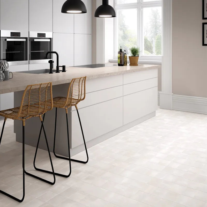 Duetto White Matte 4×6 Porcelain Tile Matrix Mosaics