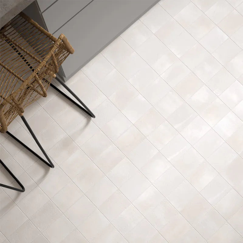 Duetto White Matte 4×6 Porcelain Tile Matrix Mosaics