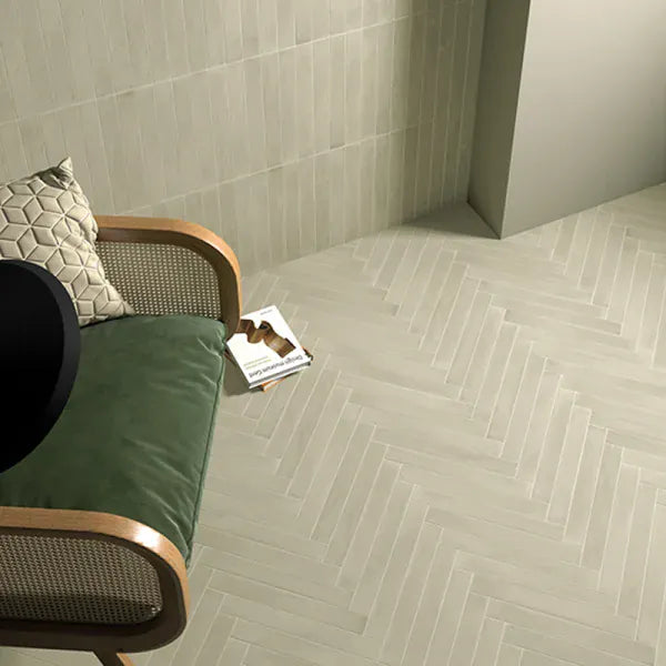 Etherea Agave Green 2x16 Matte Porcelain Tile Matrix Mosaics