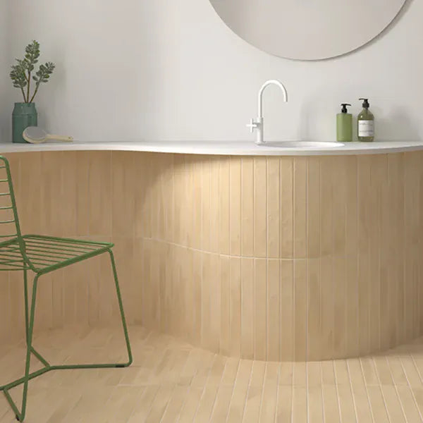 Etherea Clay Brown 2x16 Matte Porcelain Tile Matrix Mosaics