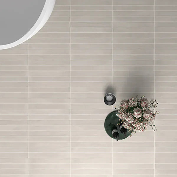Etherea Cloudstone Grey 2x16 Matte Porcelain Tile Matrix Mosaics