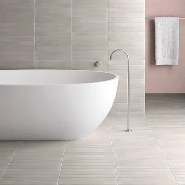 Etherea Cloudstone Grey 2x16 Matte Porcelain Tile Matrix Mosaics