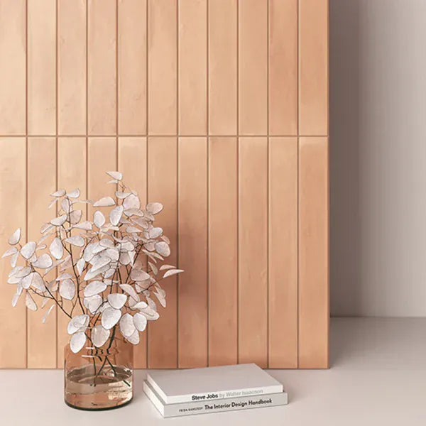 Etherea Sundown Orange 2x16 Matte Porcelain Tile Matrix Mosaics