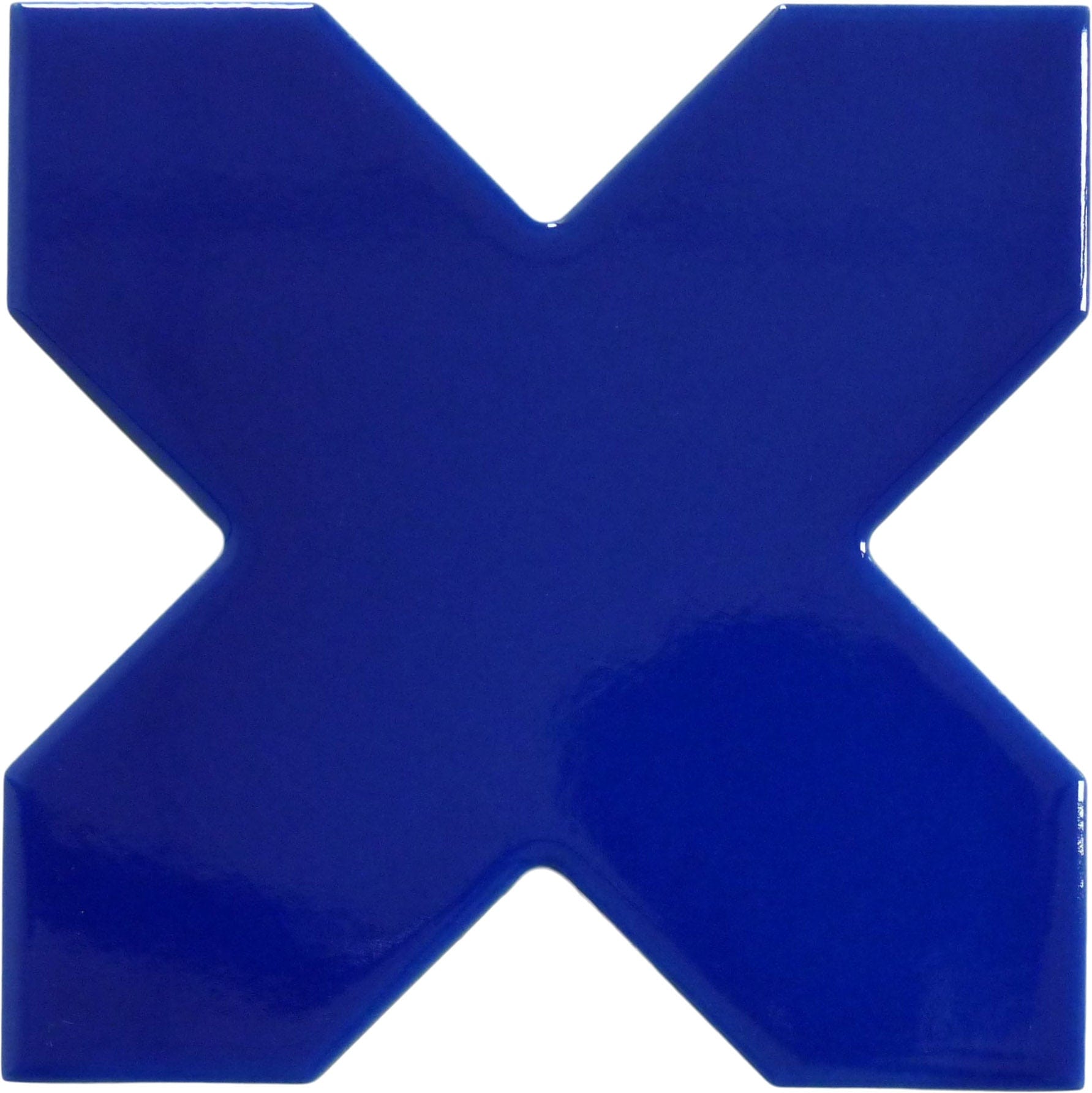 Moorish Azul Cross Ceramic Glossy Tile Matrix Mosaics