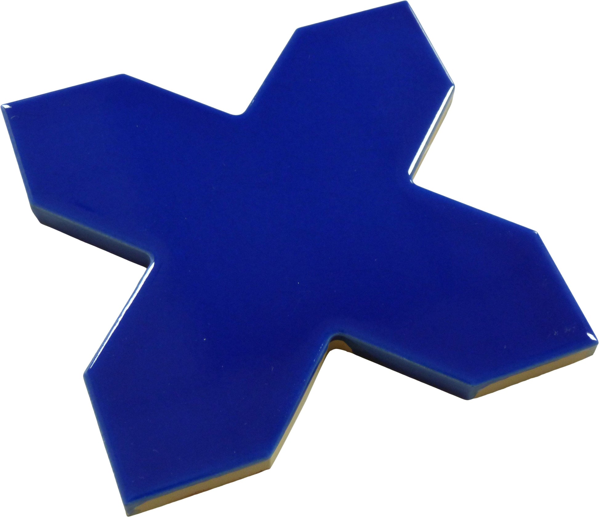 Moorish Azul Cross Ceramic Glossy Tile Matrix Mosaics