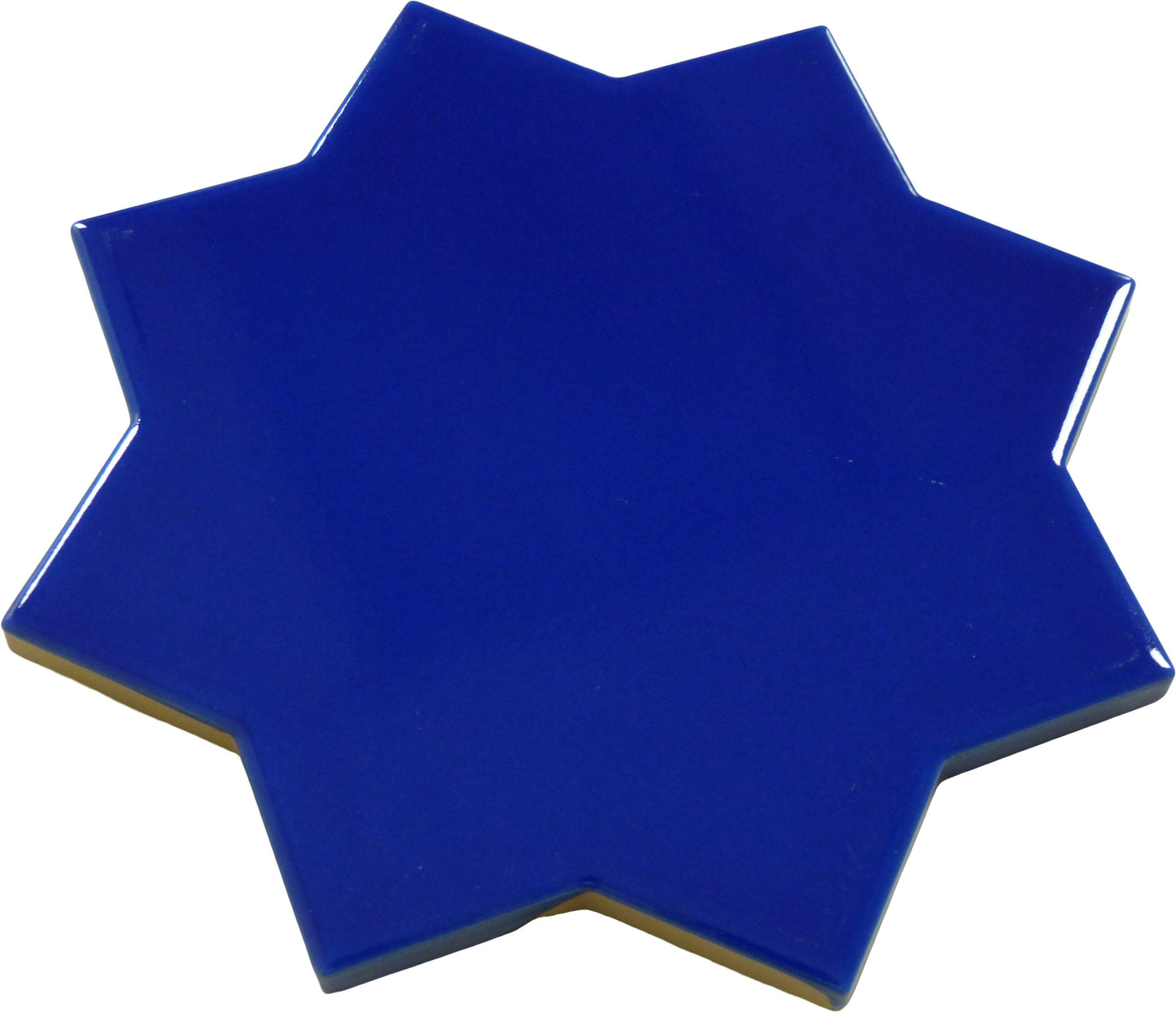 Moorish Azul Star Ceramic Glossy Tile Matrix Mosaics