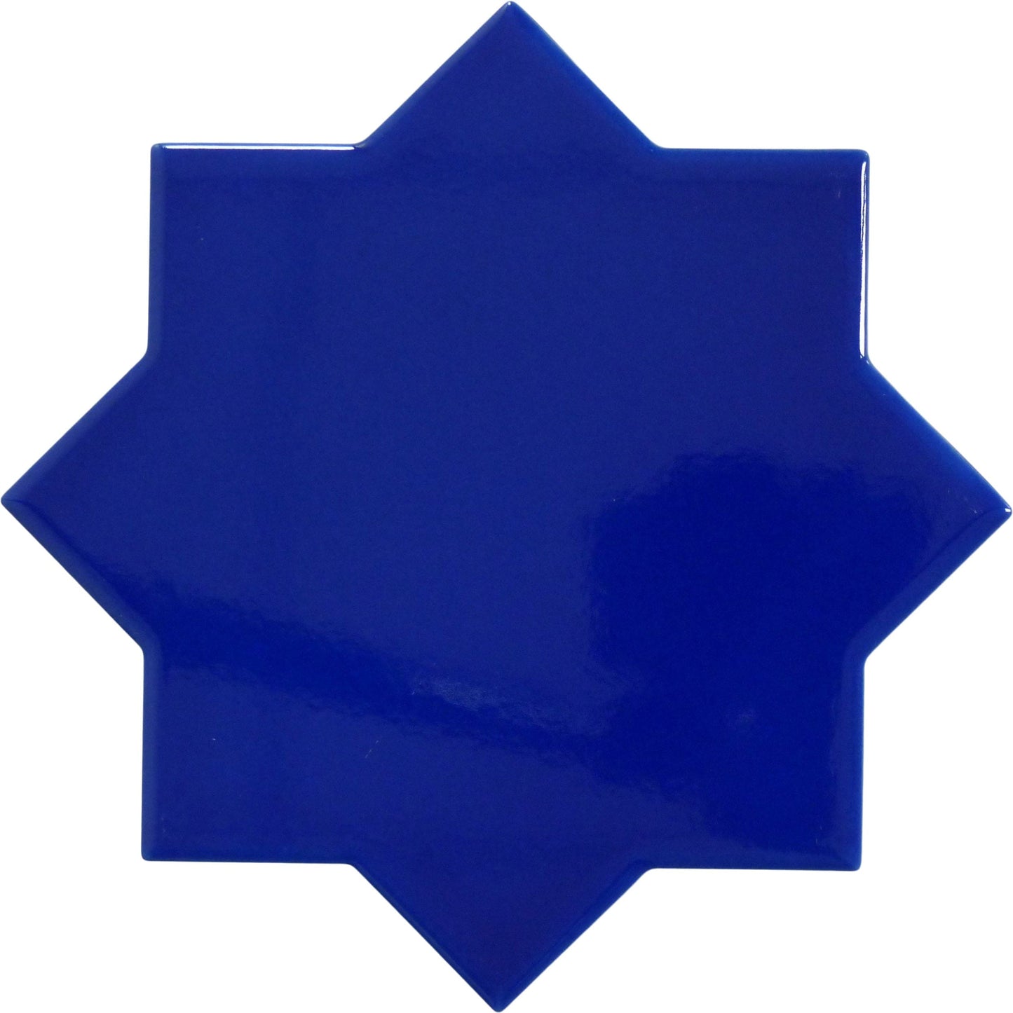 Moorish Azul Star Ceramic Glossy Tile Matrix Mosaics