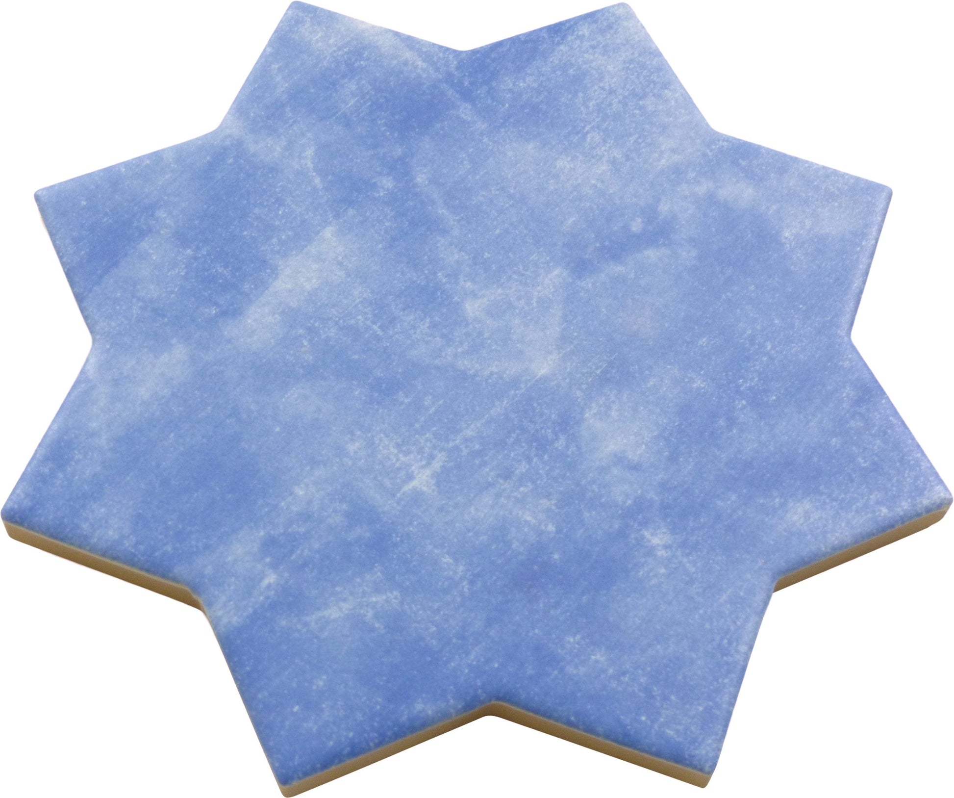 Moorish Blue Star Ceramic Matte Tile Matrix Mosaics