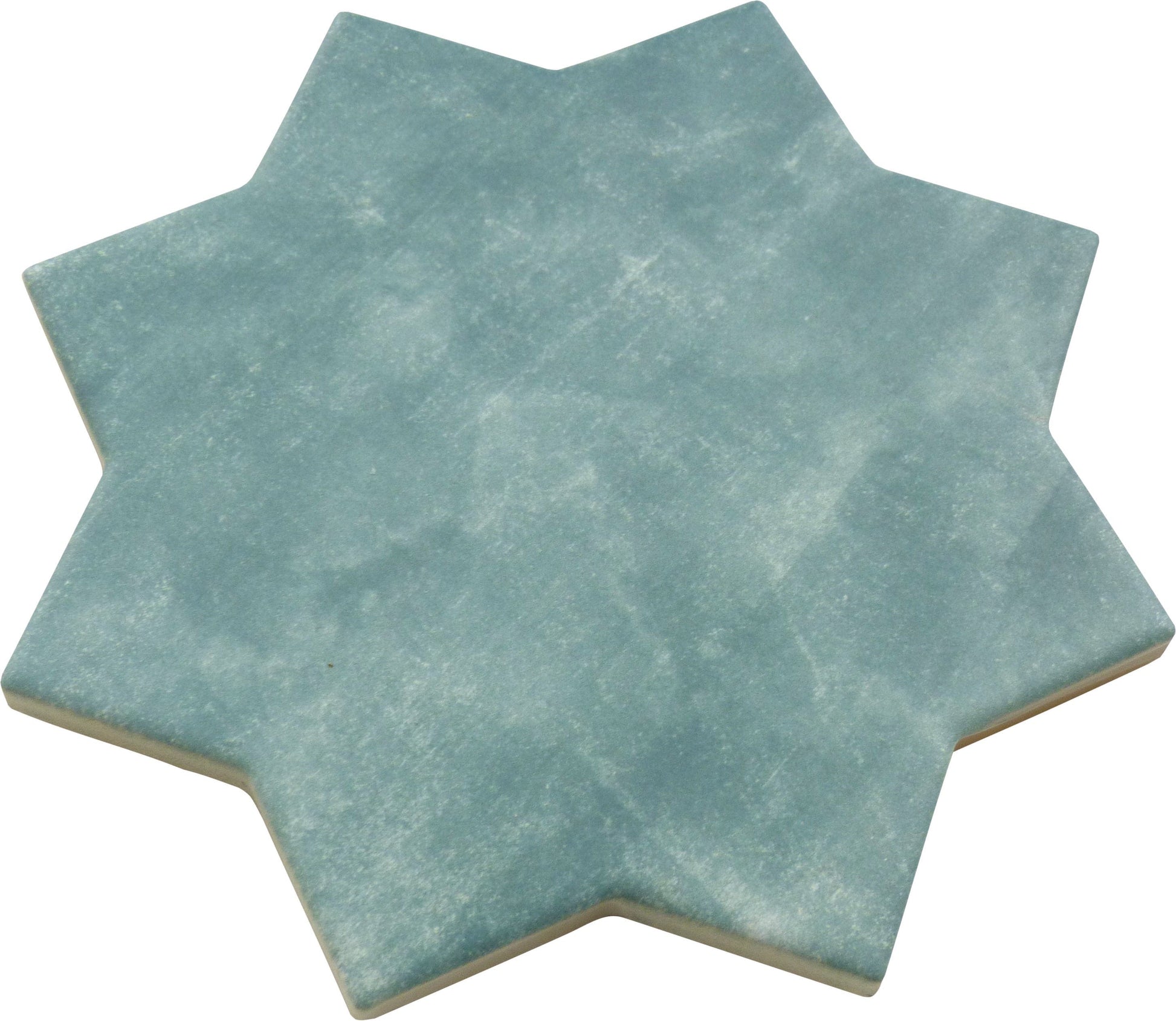 Moorish Green Star Ceramic Matte Tile Matrix Mosaics