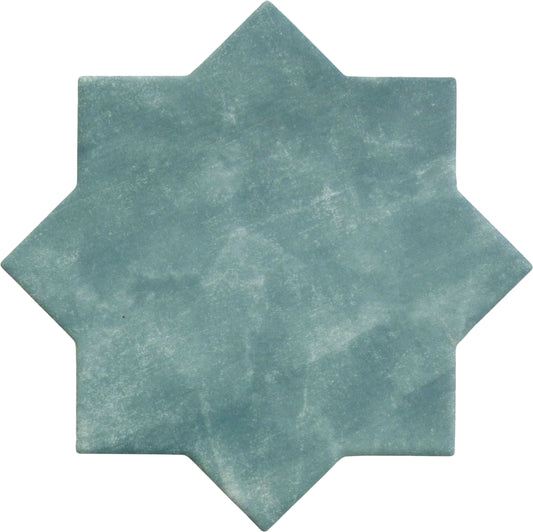 Moorish Green Star Ceramic Matte Tile Matrix Mosaics