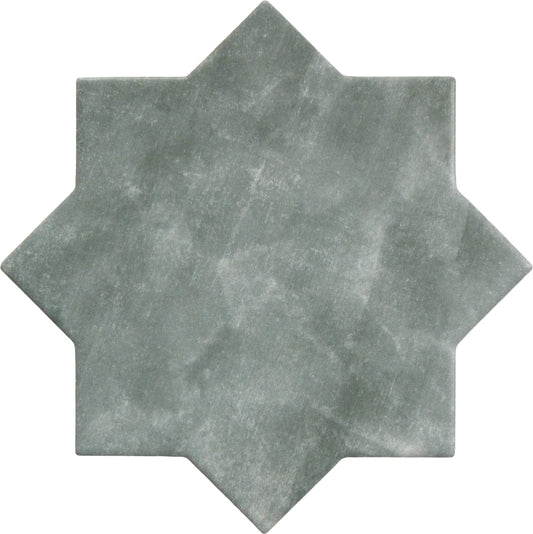 Moorish Grey Star Ceramic Matte Tile Matrix Mosaics