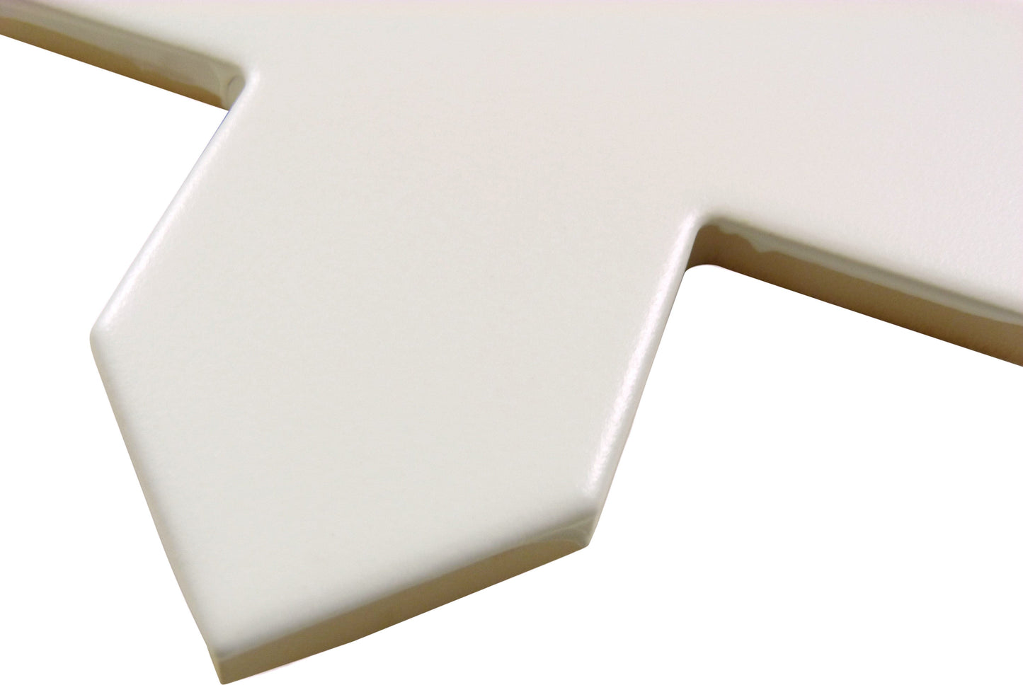 Moorish White Cross Ceramic Matte Tile Matrix Mosaics