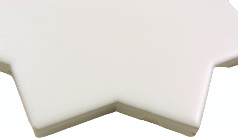 Star Matte Moorish White Star Ceramic Matte Tile | Oasis Tile