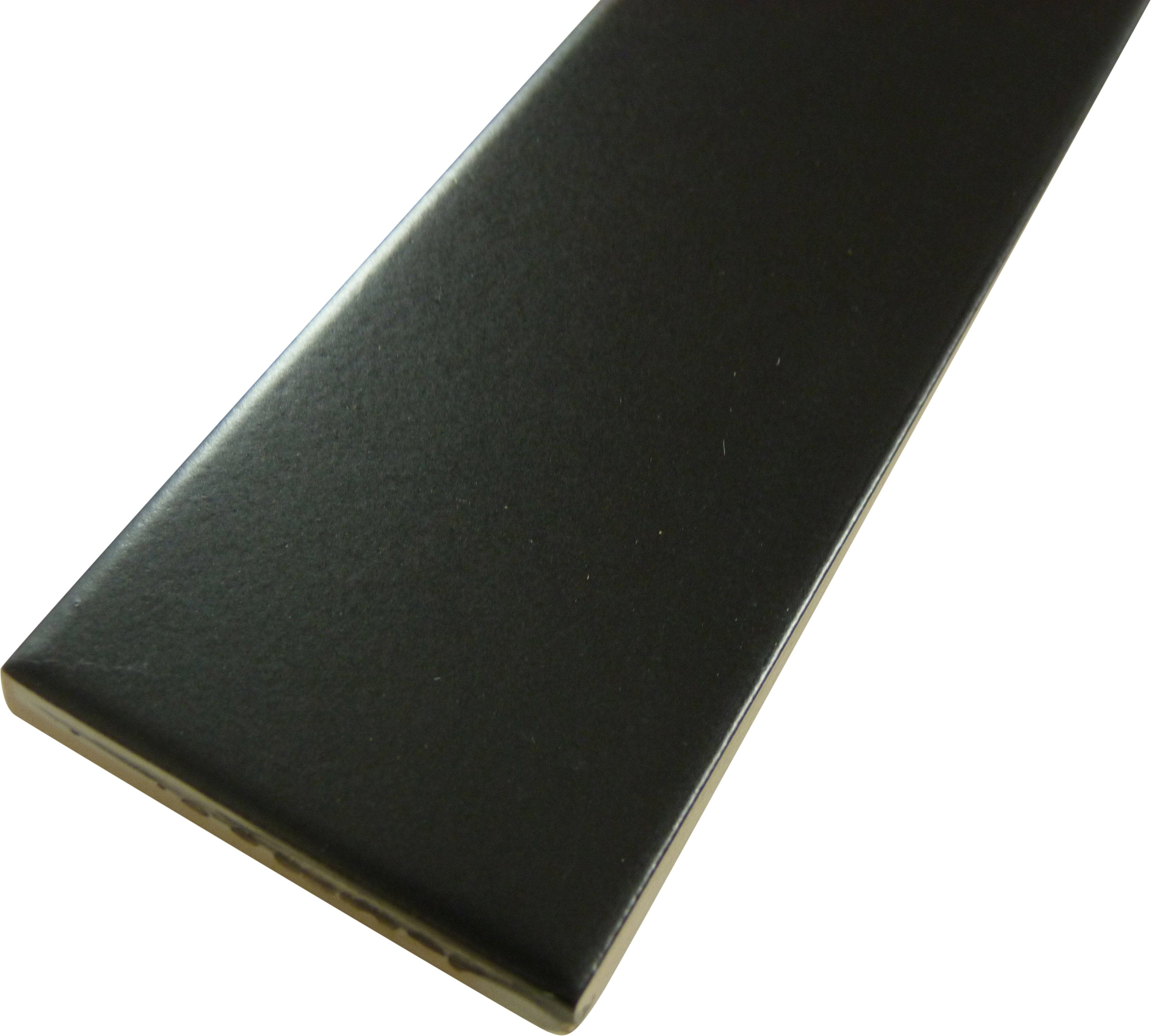 Ridge Black Matte 2x8 Ceramic Tile Matrix Mosaics