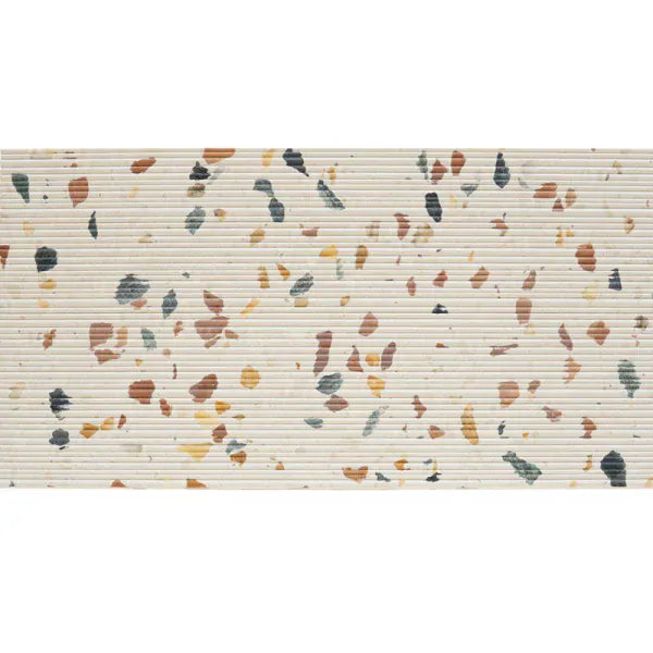 Terrazzo Arela Multi Beige 12x24 Textured Tile Matrix Mosaics