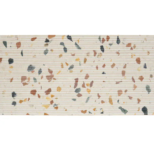 Terrazzo Arela Multi Beige 12x24 Textured Tile Matrix Mosaics