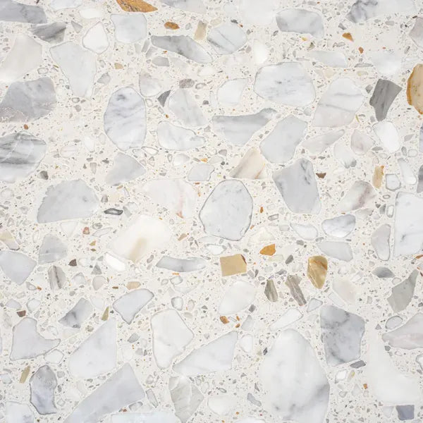 Terrazzo Calacata Grey 24x24 Glossy Tile Matrix Mosaics