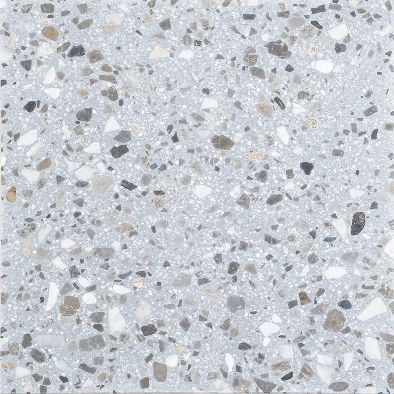 Terrazzo Gris Grey 24x24 Glossy Tile Matrix Mosaics