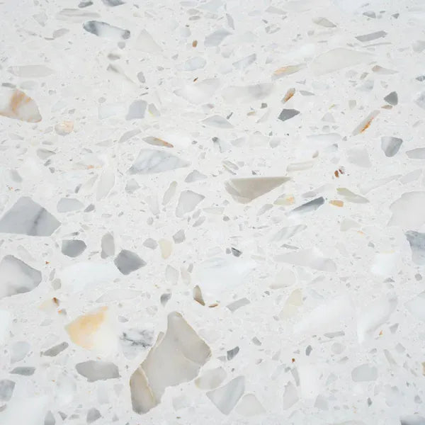 Terrazzo Pearl White 24x24 Glossy Tile Matrix Mosaics