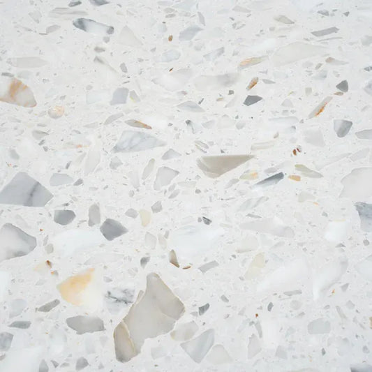 Terrazzo Pearl White 24x24 Glossy Tile Matrix Mosaics