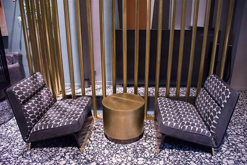 Terrazzo Nero Black 24x24 Glossy Tile Matrix Mosaics