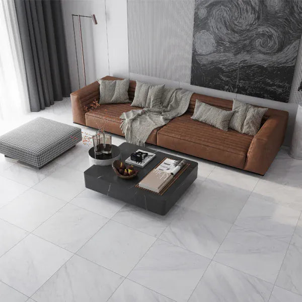 Velanza Bianco White 24×24 Matte Porcelain Tile Matrix Mosaics