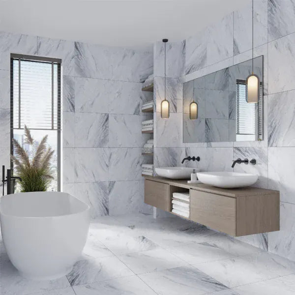 Velanza Blue 24×24 Matte Porcelain Tile Matrix Mosaics