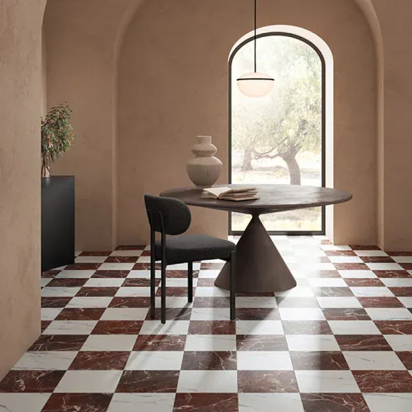 Velanza Rosso Red 12x12 Matte Porcelain Tile Matrix Mosaics