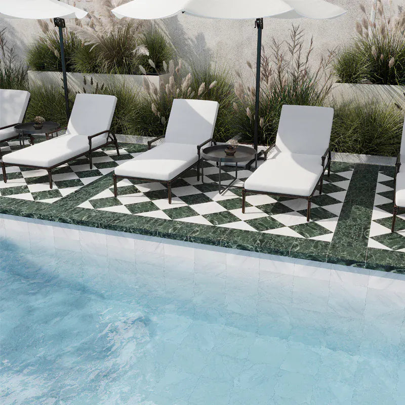 Velanza Verde Green 12x12 Matte Porcelain Tile Matrix Mosaics