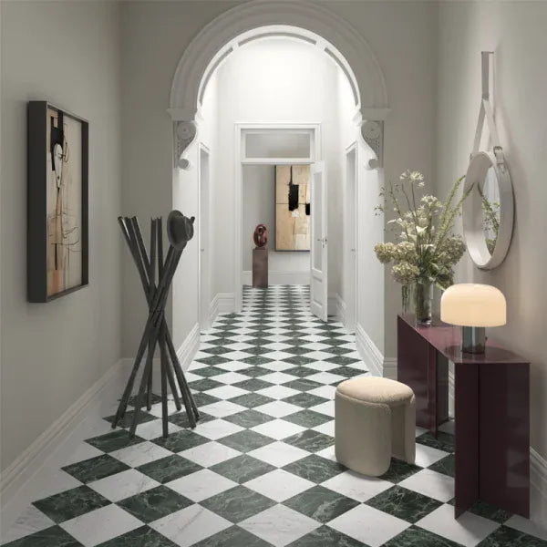 Velanza Verde Green 12x12 Matte Porcelain Tile Matrix Mosaics