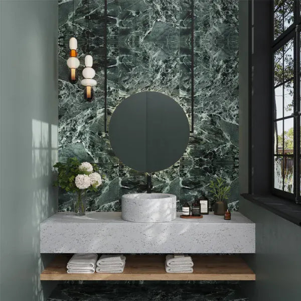Velanza Verde Green 24x48 Matte Porcelain Tile Matrix Mosaics