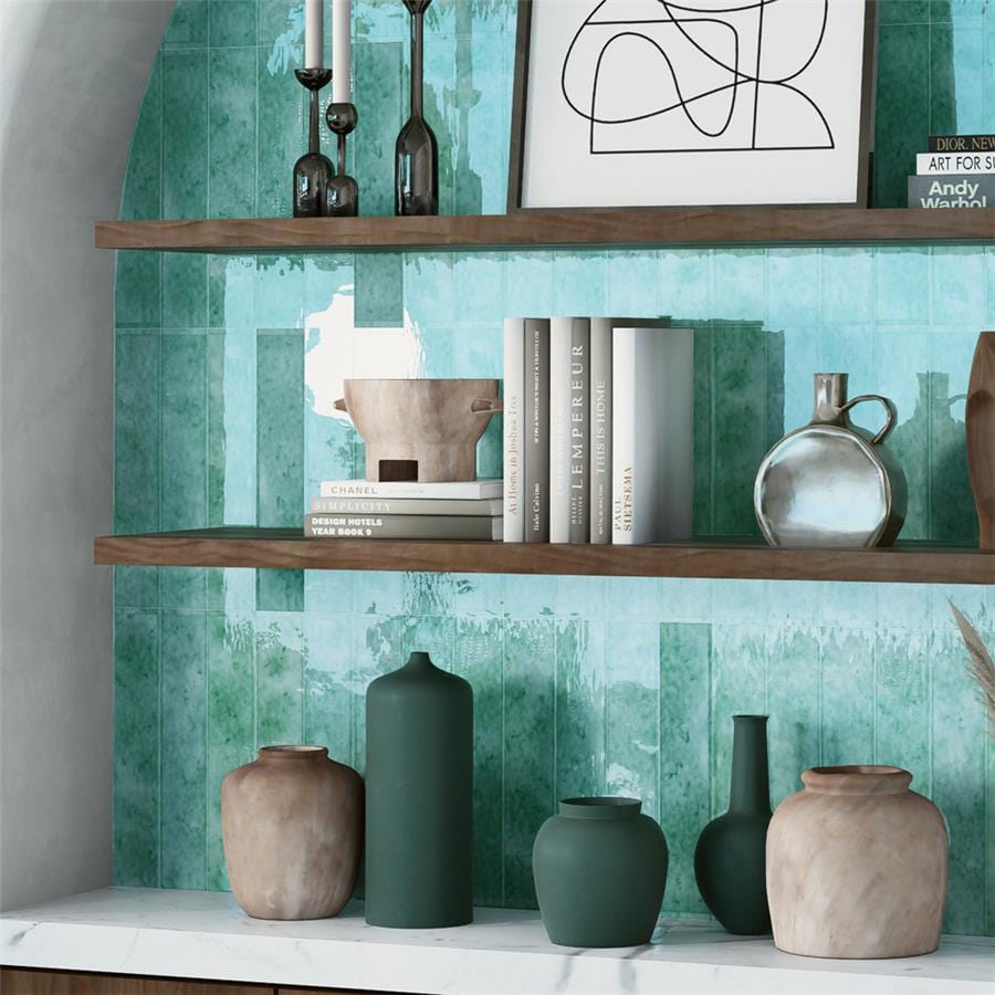 Menorca Aqua 2.5x13 Glossy Ceramic Tile Merola