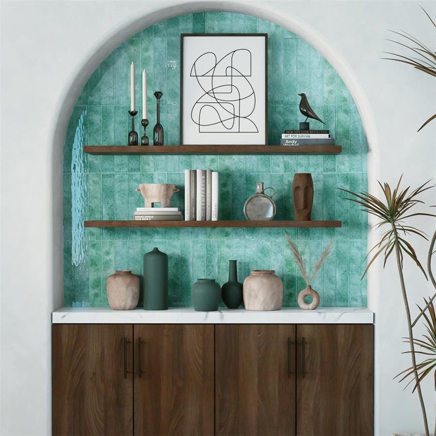 Menorca Aqua 2.5x13 Glossy Ceramic Tile Merola