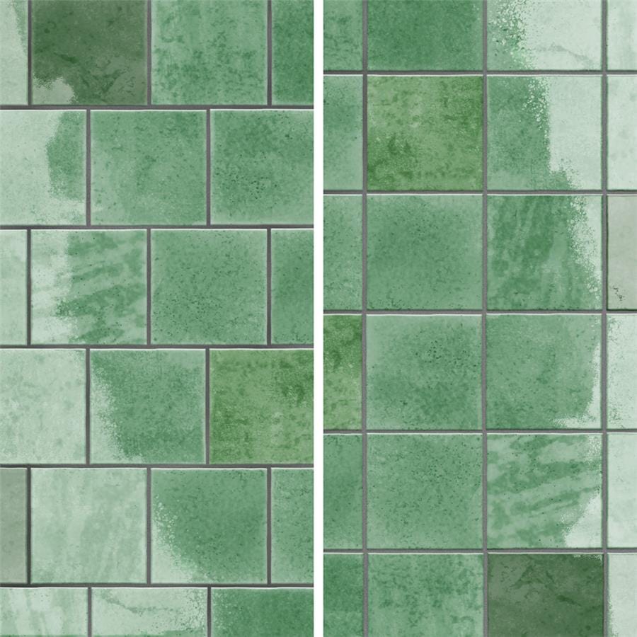 Menorca Lake Green 4x4 Glossy Ceramic Tile Merola