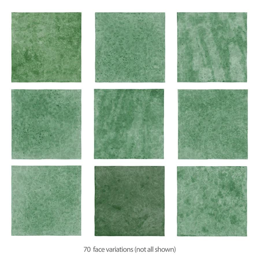 Menorca Lake Green 4x4 Glossy Ceramic Tile Merola