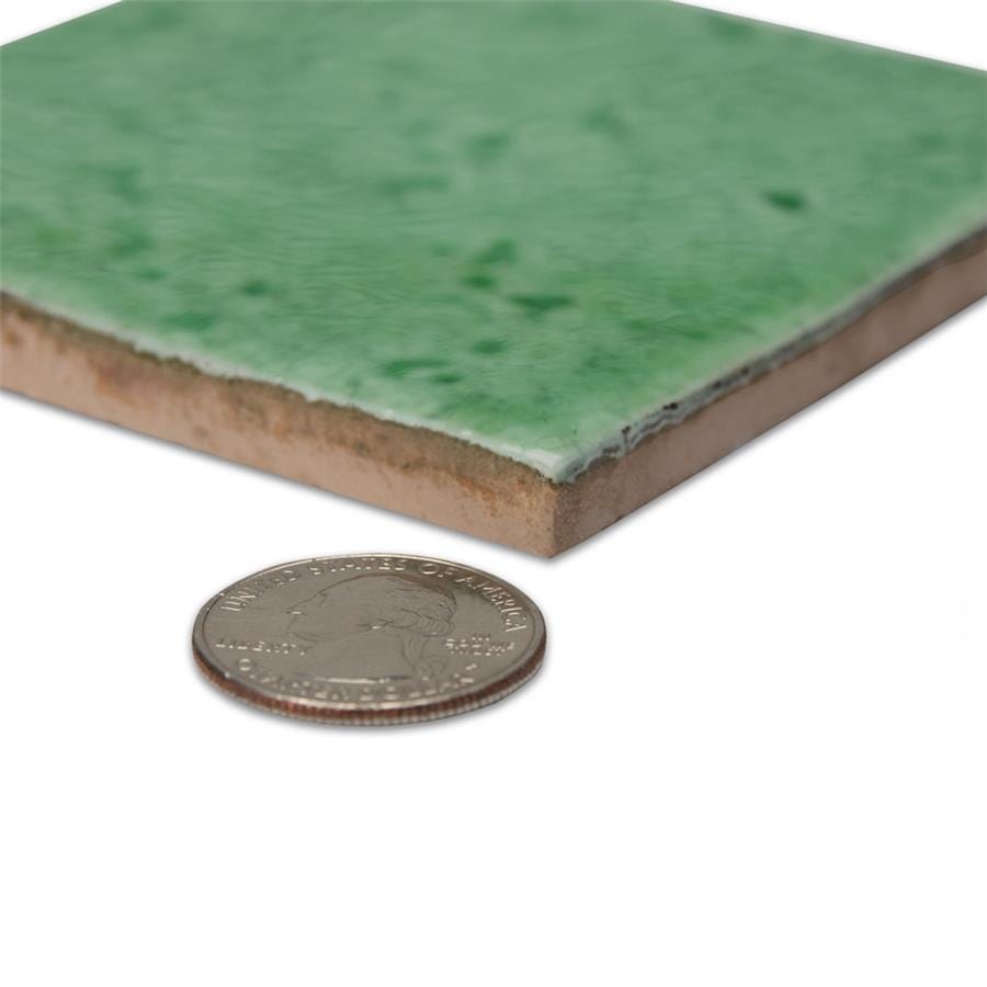Menorca Lake Green 4x4 Glossy Ceramic Tile Merola