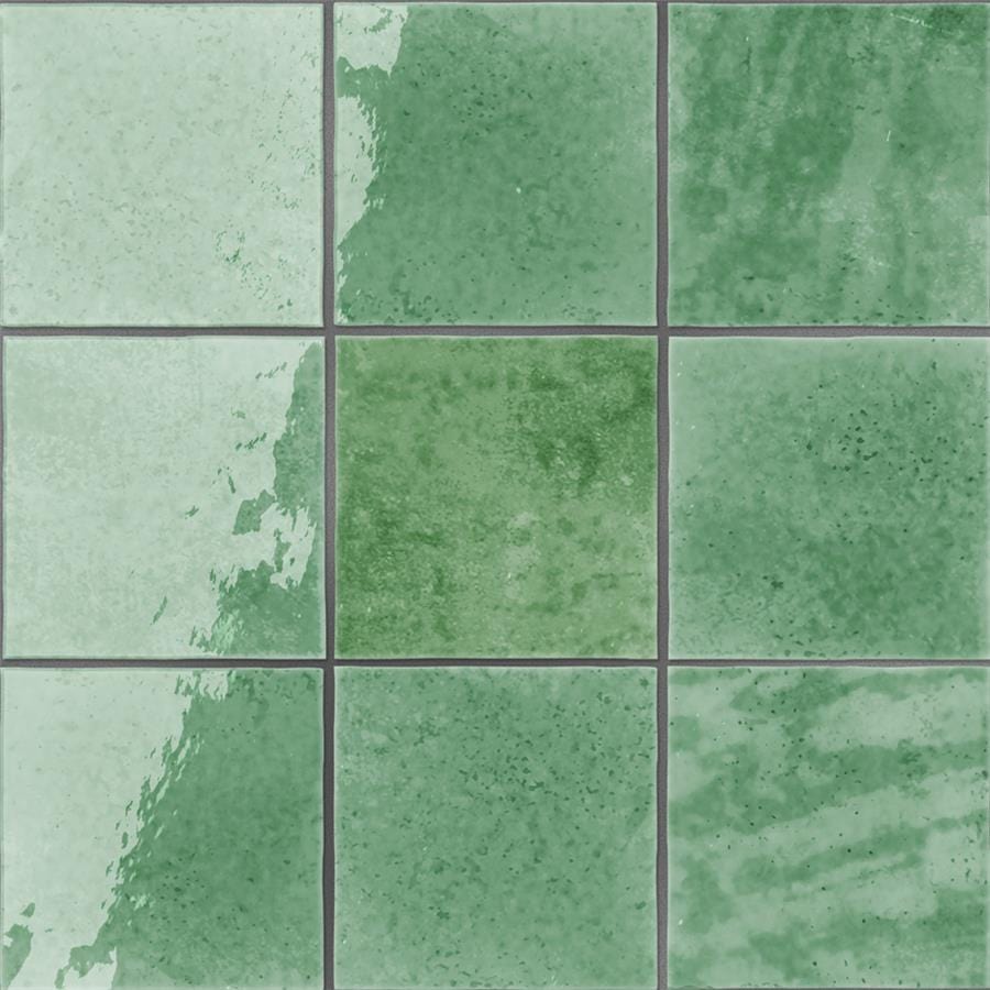 Menorca Lake Green 4x4 Glossy Ceramic Tile Merola